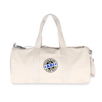 Abi 2026 - Vacuum im Hirn, Abi in der Tasche - Recycelte Canvas-Sporttasche von Stanley/Stella - Naturweiß - Vorne