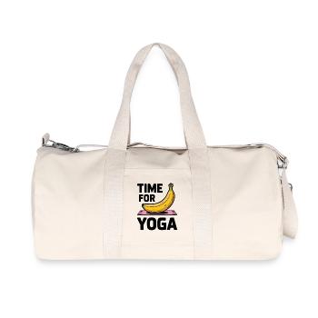 Banane im Yoga: Zeit für Flow - Recycelte Canvas-Sporttasche von Stanley/Stella - Naturweiß - Vorne
