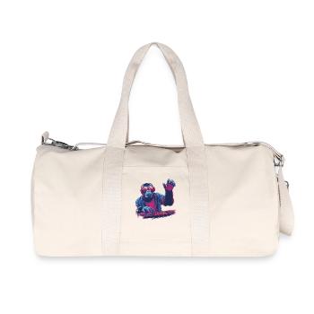 Cooler DJ-Affe - Recycelte Canvas-Sporttasche von Stanley/Stella - Naturweiß - Vorne