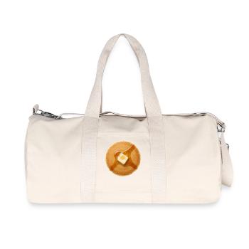 Pancake Costume Breakfast Halloween Simple P - Recycled Canvas Sports Bag by Stanley/Stella - natural - Front