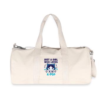 Juste une fille qui adore la musique coréenne mignonne de la K-pop - Sac de sport en toile recyclée Stanley/Stella - blanc naturel - Devant