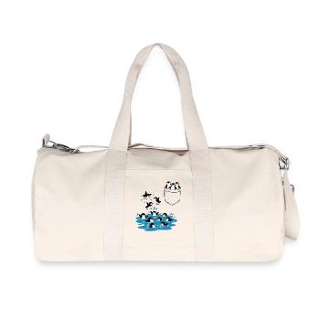 Penguin Jump Into The Water Pocket Design - Recycled Canvas Sports Bag by Stanley/Stella - natural - Front