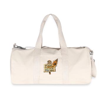Opportunity as Crisis Saying Design - Recycled Canvas Sports Bag by Stanley/Stella - natural - Front