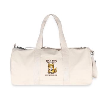 Chat du ruban adhésif – Étouffe le son - Sac de sport en toile recyclée Stanley/Stella - blanc naturel - Devant