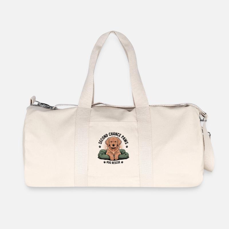 Second Chance Paws Hund Rettung - Recycelte Canvas-Sporttasche von Stanley/Stella - Naturweiß