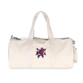 Night Rose Rose Motif - Recycled Canvas Sports Bag by Stanley/Stella - natural - Front