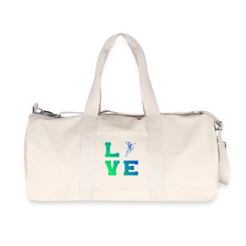 Handball Motiv das sofort wirkt fuer Frauen - Recycelte Canvas-Sporttasche von Stanley/Stella - Naturweiß - Vorne