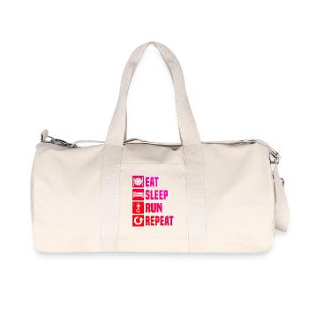 Running illustration for race - Recycled Canvas Sports Bag by Stanley/Stella - natural - Front