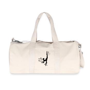Gymnaste avec massues Gymnastique rythmique - Sac de sport en toile recyclée Stanley/Stella - blanc naturel - Devant