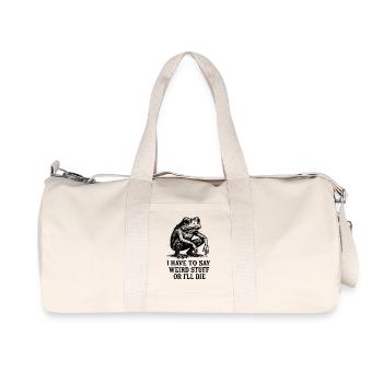 Frosch Spruch Meme Humor Lustig Geschenkidee - Recycelte Canvas-Sporttasche von Stanley/Stella - Naturweiß - Vorne