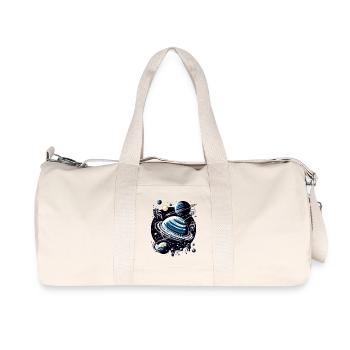 Orbite de planète annelée : Astronautes - Sac de sport en toile recyclée Stanley/Stella - blanc naturel - Devant