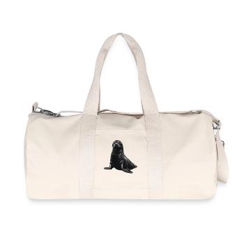 Portrait du Sceau Noir - Sac de sport en toile recyclée Stanley/Stella - blanc naturel - Devant