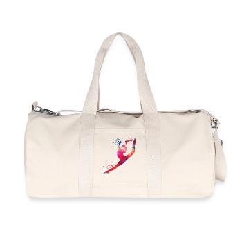 Gymnast with clubs rhythmic gymnastics - Recycled Canvas Sports Bag by Stanley/Stella - natural - Front