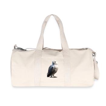 Chouette blanche Chouette Chouette Chouette Chouette Chouette Chouette des neiges - Sac de sport en toile recyclée Stanley/Stella - blanc naturel - Devant