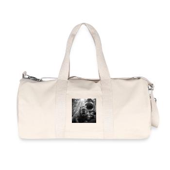 Capybara underwater selfie with shark - Recycled Canvas Sports Bag by Stanley/Stella - natural - Front