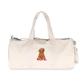 Nope. – Cool Foxred Labbi with sunglasses - Recycled Canvas Sports Bag by Stanley/Stella - natural - Front
