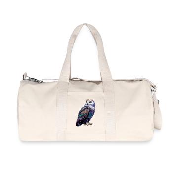 Snowy Owl White Owl Owl Owl Owl Snow Owl - Recycled Canvas Sports Bag by Stanley/Stella - natural - Front