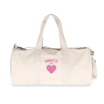 Carnival confetti in the heart of Shrovetide Carnival - Recycled Canvas Sports Bag by Stanley/Stella - natural - Front