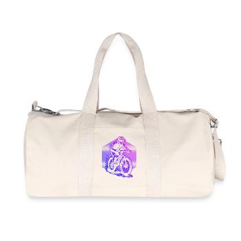 Funny mountain bike motif - Recycled Canvas Sports Bag by Stanley/Stella - natural - Front