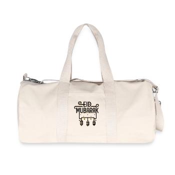 Eid Mubarak Islamic Muslim Happy Ramadan - Recycled Canvas Sports Bag by Stanley/Stella - natural - Front
