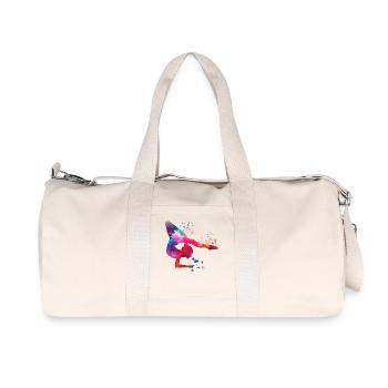 Gymnaste avec massues gymnastique rythmique - Sac de sport en toile recyclée Stanley/Stella - blanc naturel - Devant