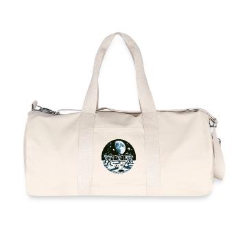 Moon football: Astronauts in orbit - Recycled Canvas Sports Bag by Stanley/Stella - natural - Front