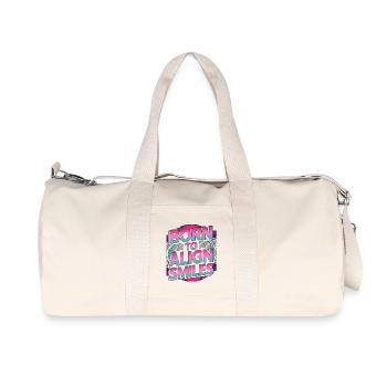 Hygiéniste orthodontique né pour aligner les soins des appareils dentaires - Sac de sport en toile recyclée Stanley/Stella - blanc naturel - Devant