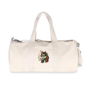 Licorne Arc-en-ciel Frère Cool - Sac de sport en toile recyclée Stanley/Stella - blanc naturel - Devant