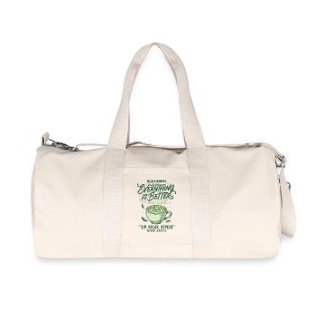 Matcha Moments Everything Is Better Green Tea - Recycled Canvas Sports Bag by Stanley/Stella - natural - Front