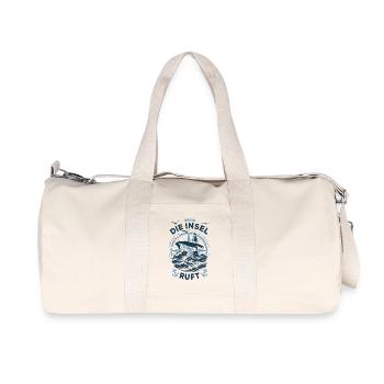 Wangerooge | Wenn die Insel ruft - Wellen Nordsee - Recycelte Canvas-Sporttasche von Stanley/Stella - Naturweiß - Vorne