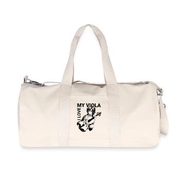 J’adore mon anime Viola ich liebe meine Bratsche - Sac de sport en toile recyclée Stanley/Stella - blanc naturel - Devant