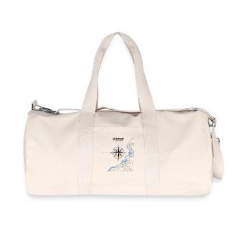 London Compass England Travel Motif - Recycled Canvas Sports Bag by Stanley/Stella - natural - Front