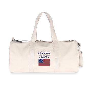 Independence and Love United States - Recycled Canvas Sports Bag by Stanley/Stella - natural - Front