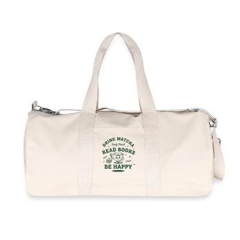 Drink Matcha Read Books Be Happy Daily Ritual Cozy - Recycled Canvas Sports Bag by Stanley/Stella - natural - Front