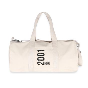 2001 Birthday 25 Decoration 25th Birthday - Recycled Canvas Sports Bag by Stanley/Stella - natural - Front