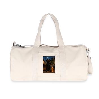 Caniche de la nuit avec des lunettes de soleil - Sac de sport en toile recyclée Stanley/Stella - blanc naturel - Devant