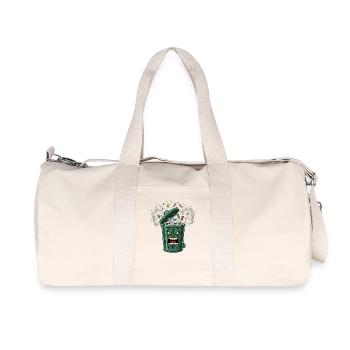 Angry Trash Can Chaos - Recycled Canvas Sports Bag by Stanley/Stella - natural - Front