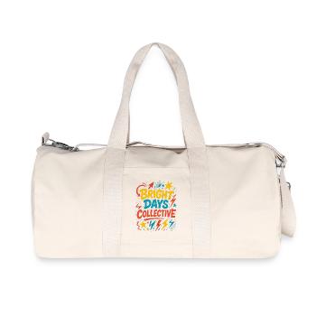 Bright Days Collective – Retro Typography - Recycled Canvas Sports Bag by Stanley/Stella - natural - Front