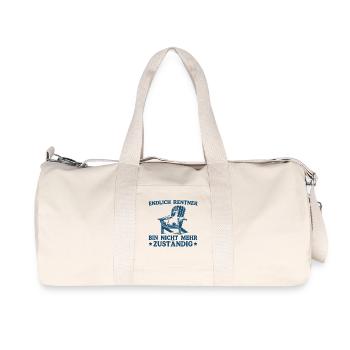 Endlich Rentner Bin Nicht Mehr Zuständig Gans - Recycelte Canvas-Sporttasche von Stanley/Stella - Naturweiß - Vorne