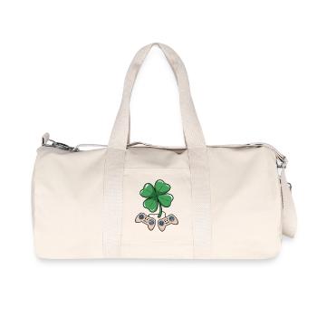 Lucky Clover Retro Gaming Design - Sac de sport en toile recyclée Stanley/Stella - blanc naturel - Devant