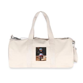 Offroad-Dirtbike Rider Kunst-Design - Recycelte Canvas-Sporttasche von Stanley/Stella - Naturweiß - Vorne