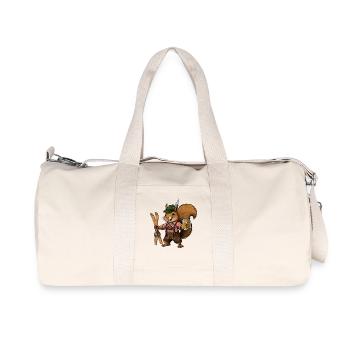 Squirrel Costume Bicycle Tour Road Bike Cycling - Recycled Canvas Sports Bag by Stanley/Stella - natural - Front