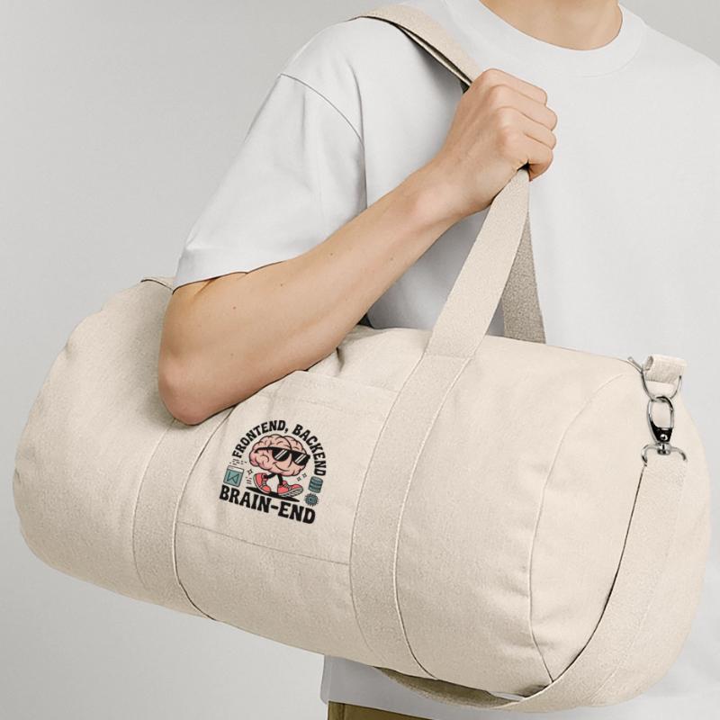 Frontend, Backend, Brain-End | Developer Recycled Canvas Sports Bag by Stanley/Stella