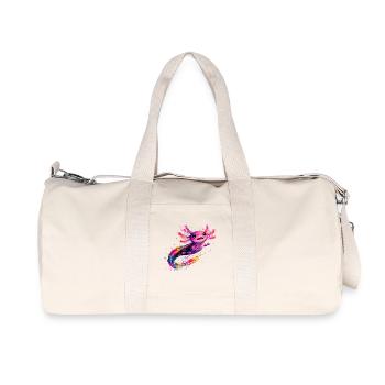 Colorful Axolotl Splash – For Axolotl Fans - Recycled Canvas Sports Bag by Stanley/Stella - natural - Front