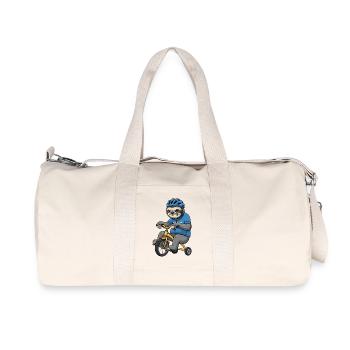Cyclist Road Bike Mountain Bike Sport Bicycle - Recycled Canvas Sports Bag by Stanley/Stella - natural - Front