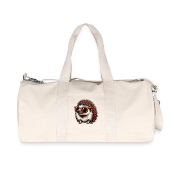 Hérisson avec des lunettes de soleil Hérisson Sarcasme Amoureux des animaux - Sac de sport en toile recyclée Stanley/Stella - blanc naturel - Devant