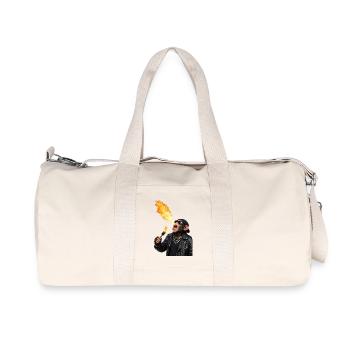 Flammenaffe Rocker Lederjacke - Recycelte Canvas-Sporttasche von Stanley/Stella - Naturweiß - Vorne