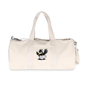 Morning grouch coffee no desire raven bad mood - Recycled Canvas Sports Bag by Stanley/Stella - natural - Front