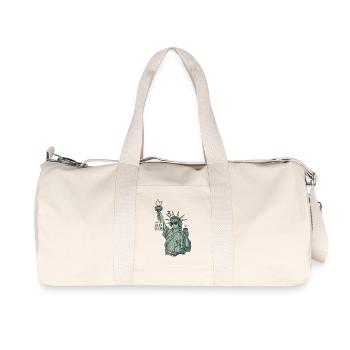 Statue of Liberty Do Not Disturb Coffee Design - Recycled Canvas Sports Bag by Stanley/Stella - natural - Front