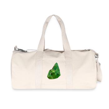 Low Poly Chameleon Geometric Art - Recycled Canvas Sports Bag by Stanley/Stella - natural - Front